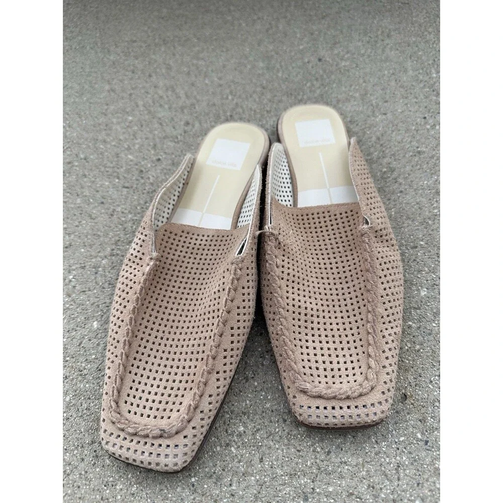 Dolce Vita Brevyn Mules Taupe Suede Women Size 8.5